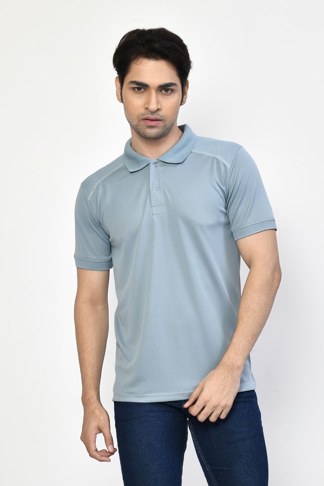 Men's Casual Regular Fit Solid Tshirts combo I Collared Neck I Half Sleeve Polo T-shirts - Maroon, Light Grey & Berry Red
