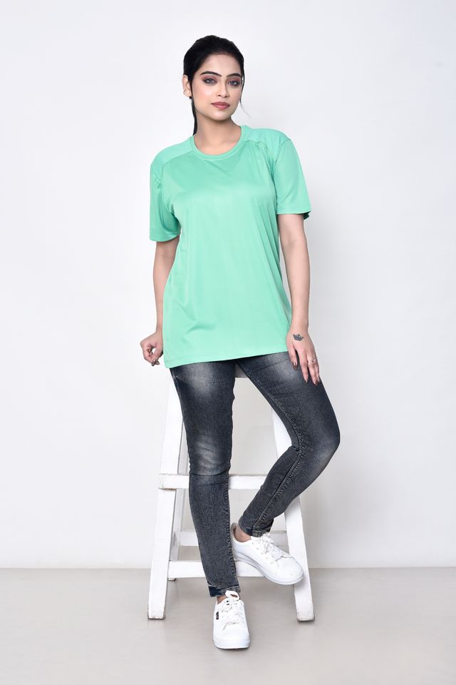 Casual Regular Fit Cotton Round Neck Half Sleeve T-shirt for Women