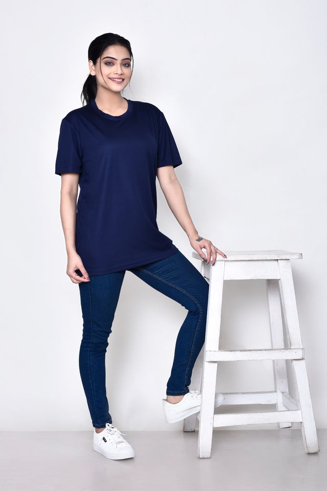Casual Regular Fit Cotton Round Neck Half Sleeve T-shirt for Women