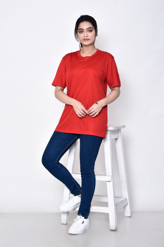 Casual Regular Fit Cotton Round Neck Half Sleeve T-shirt for Women