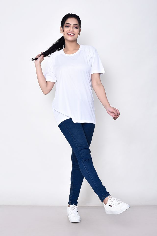 Casual Regular Fit Cotton Round Neck Half Sleeve T-shirt for Women