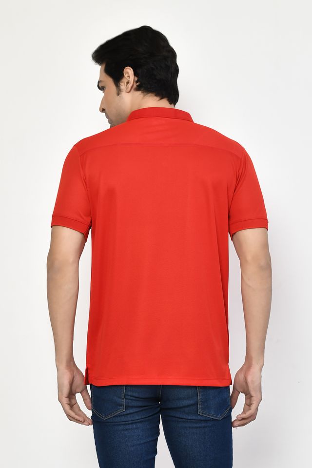 Men's Casual Regular Fit Solid Tshirts combo I Collared Neck I Half Sleeve Polo T-shirts  - Yellow, Light Grey & Berry Red