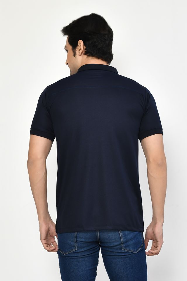 Men's Casual Regular Fit Solid Tshirts combo I Collared Neck I Half Sleeve Polo T-shirts  - Navy Blue & Light Grey