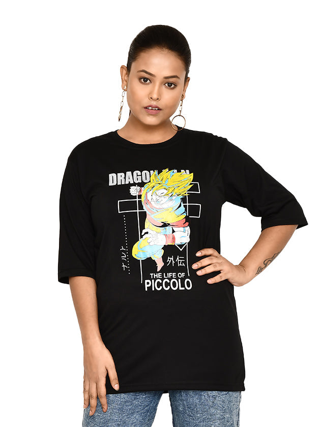 RAPL BHARAT Combo Women's Casual Regular Fit Round Neck Cotton t-shirt With Trendy Anime Print I Comfy & Stylish Graphic Printed T-shirt Combo of 3 for Women | Color - Black / Multi