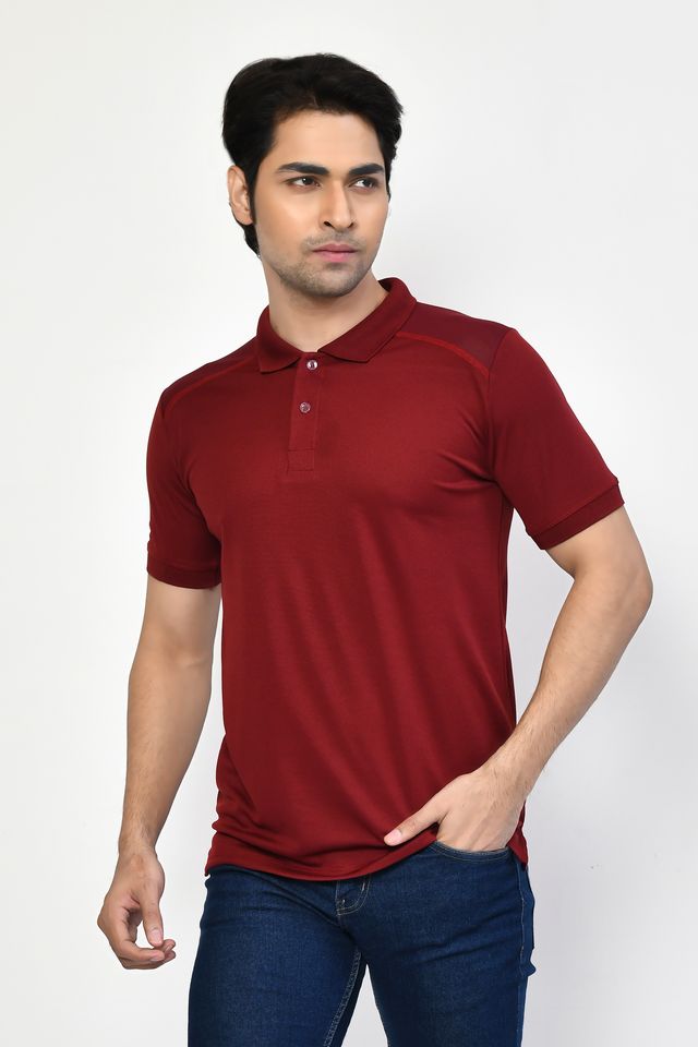 Men's Casual Regular Fit Collared Neck Polo T-shirt