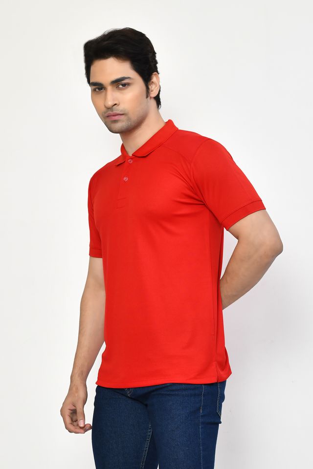 Men's Casual Regular Fit Collared Neck Polo T-shirt