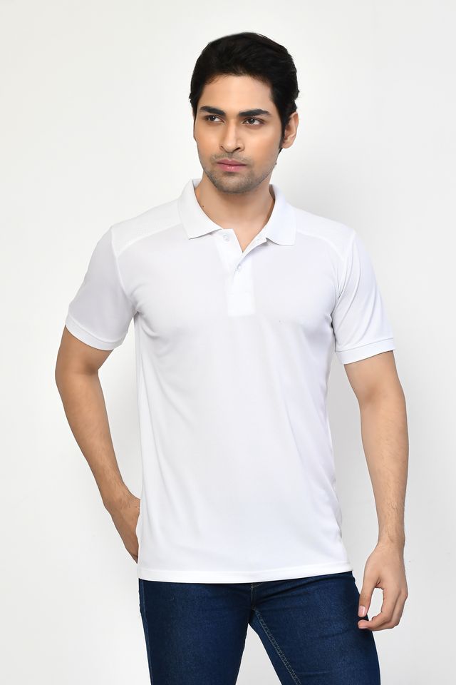 Men's Casual Regular Fit Solid Tshirts combo I Collared Neck I Half Sleeve Polo T-shirts  - Navy Blue, Algae green & White