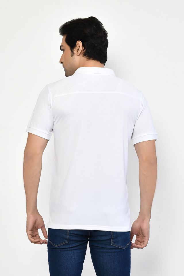 Men's Casual Regular Fit Solid Tshirts combo I Collared Neck I Half Sleeve Polo T-shirts  - White