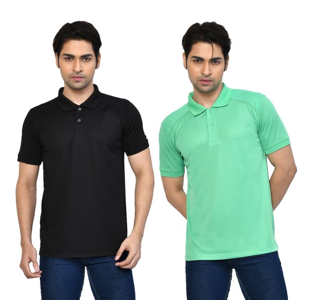 Men's Casual Regular Fit Solid Tshirts combo I Collared Neck I Half Sleeve Polo T-shirts