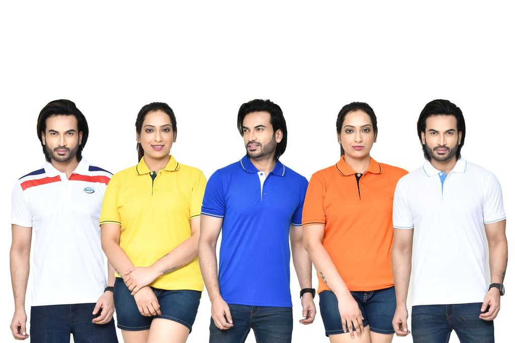 Regular Fit Pure Cotton Solid T-shirts Combo with Collar Neck and Half Sleeves I Unisex Polo Tshirts For Everyday wear