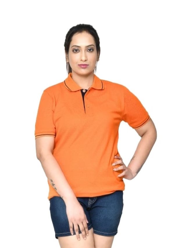 RAPL Regular Fit Pure Cotton Solid T-shirts Combo with Collar Neck and Half Sleeves I Unisex Polo Tshirts For Everyday wear