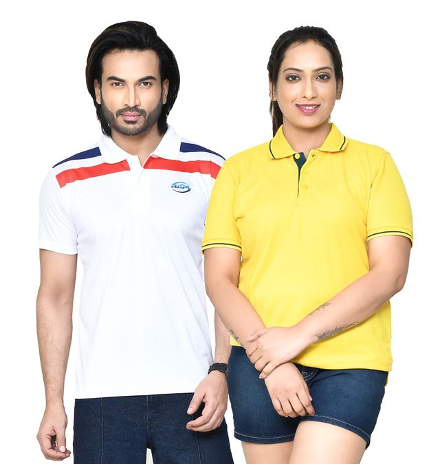 Regular Fit Pure Cotton Solid T-shirts Combo with Collar Neck and Half Sleeves I Unisex Polo Tshirts For Everyday wear