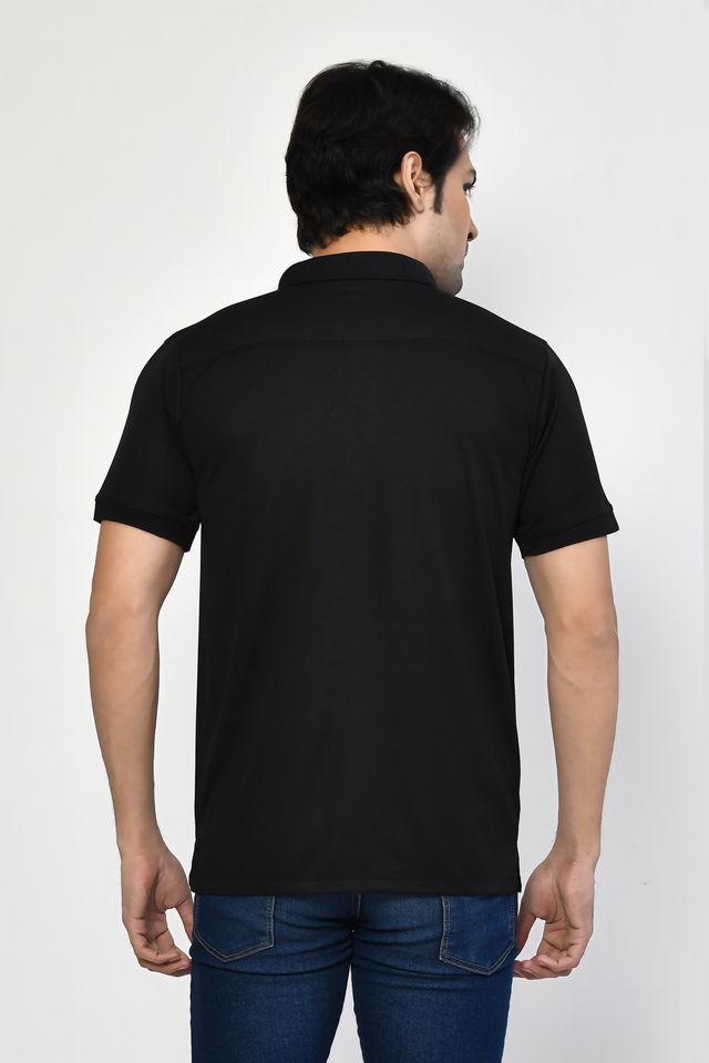 Men's Casual Regular Fit Solid Tshirts combo I Collared Neck I Half Sleeve Polo T-shirts  - Black