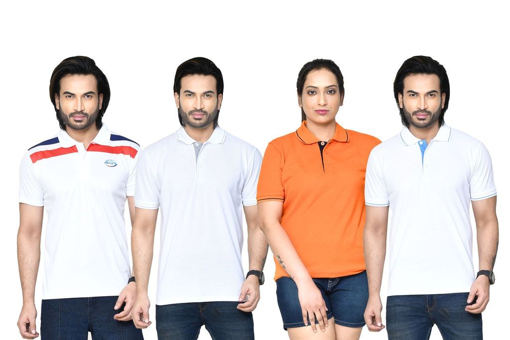 Regular Fit Pure Cotton Solid T-shirts Combo with Collar Neck and Half Sleeves I Unisex Polo Tshirts For Everyday wear