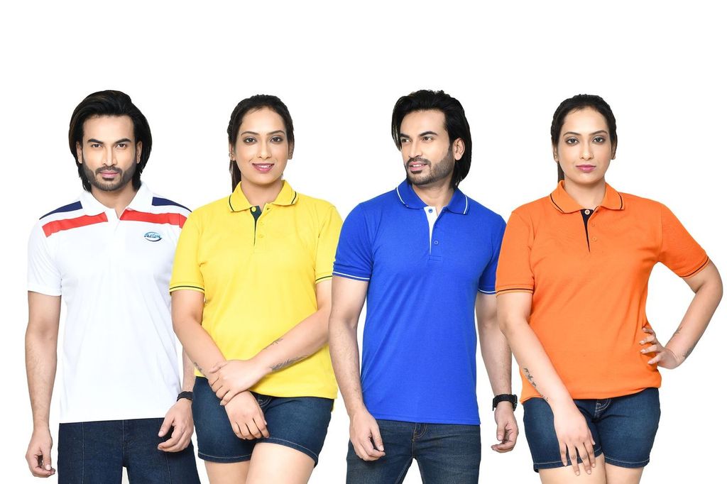 Regular Fit Pure Cotton Solid T-shirts Combo with Collar Neck and Half Sleeves I Unisex Polo Tshirts For Everyday wear