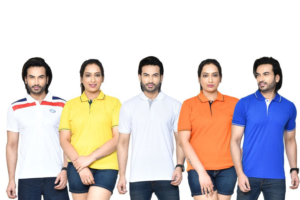 Regular Fit Pure Cotton Solid T-shirts Combo with Collar Neck and Half Sleeves I Unisex Polo Tshirts For Everyday wear