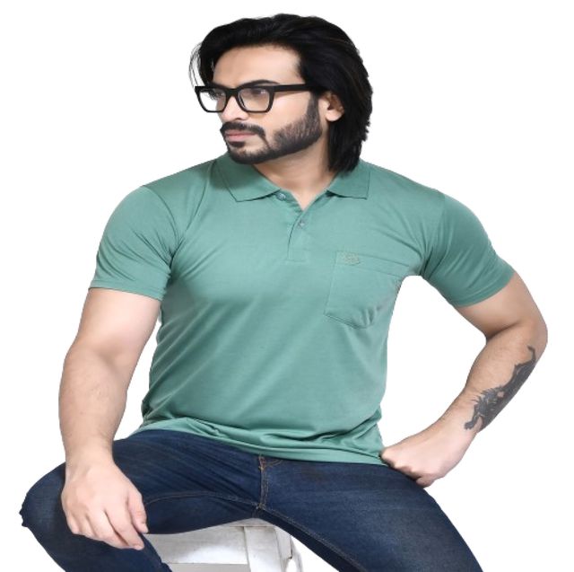 Men's Casual Regular Fit Kulty Fabric Solid Polo Neck T-shirt with Half Sleeve I Comfortable and Breathable Western Outfit