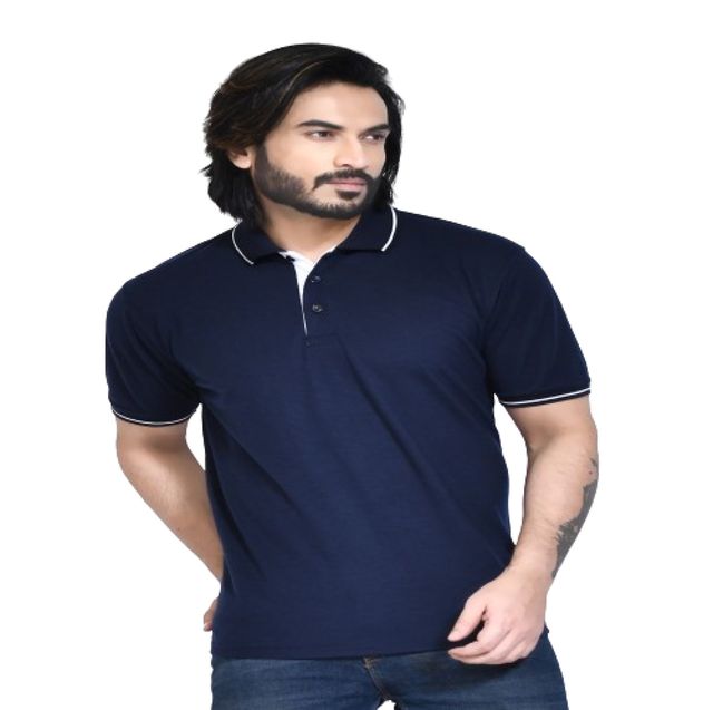 Men's Casual Regular Fit Kulty Fabric Solid Polo Neck T-shirt with Half Sleeve I Comfortable and Breathable Western Outfit