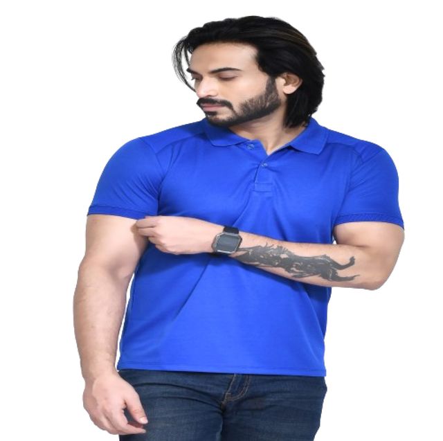 Men's Casual Regular Fit Kulty Fabric Solid Polo Neck T-shirt with Half Sleeve I Comfortable and Breathable Western Outfit