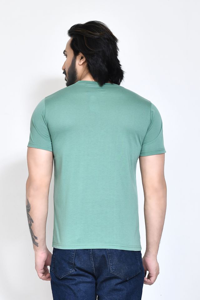 Men's Casual Regular Fit Kulty Fabric Solid Round Neck T-shirt with Half Sleeve I Comfortable and Breathable Western Outfit