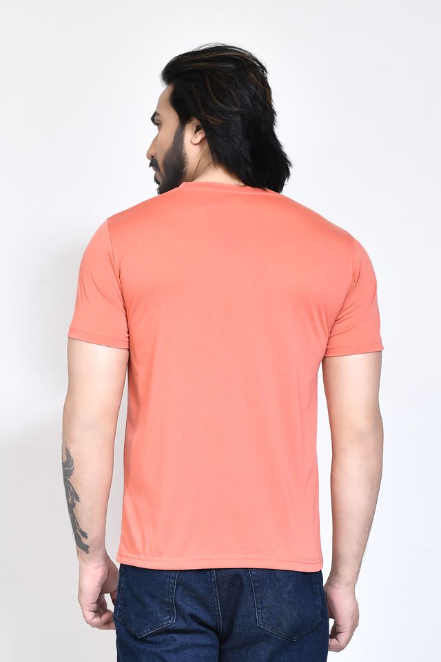 Men's Casual Regular Fit Kulty Fabric Solid Round Neck T-shirt with Half Sleeve I Comfortable and Breathable Western Outfit