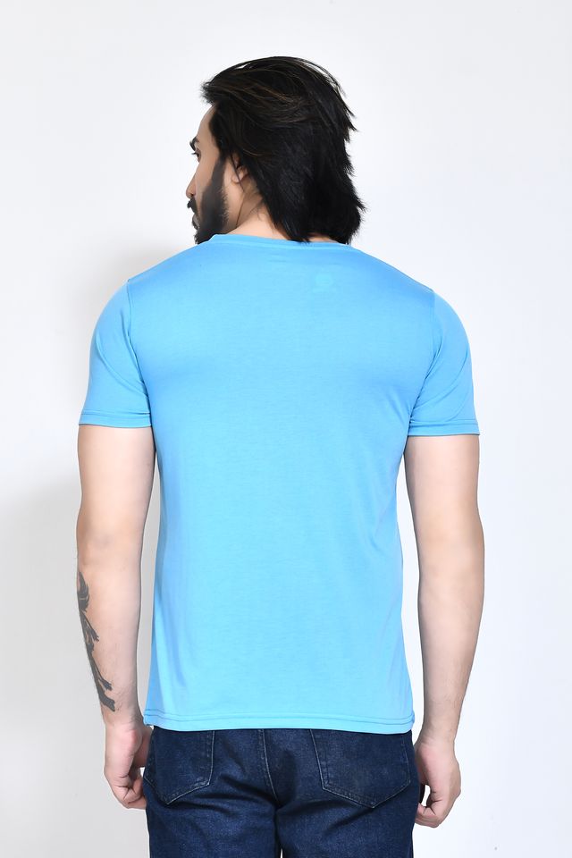 Men's Casual Regular Fit Kulty Fabric Solid Round Neck T-shirt with Half Sleeve I Comfortable and Breathable Western Outfit