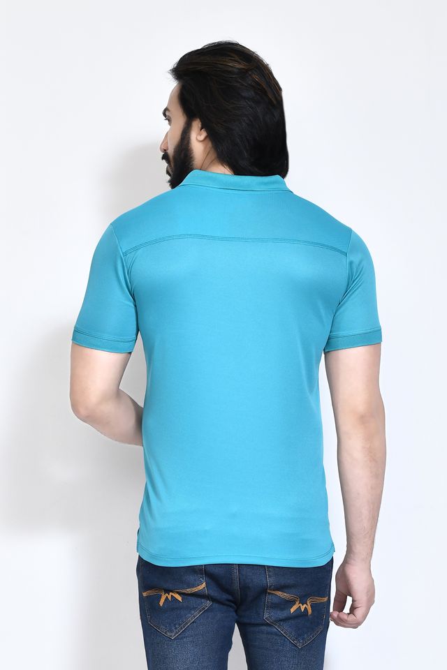 Men's Casual Regular Fit Kulty Fabric Solid Polo Neck T-shirt with Half Sleeve I Comfortable and Breathable Western Outfit