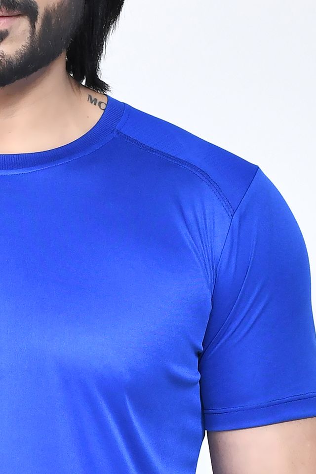 Men's Casual Regular Fit Kulty Fabric Solid Round Neck T-shirt with Half Sleeve I Comfortable and Breathable Western Outfit