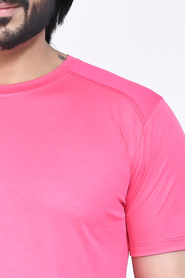 Men's Casual Regular Fit Kulty Fabric Solid Round Neck T-shirt with Half Sleeve I Comfortable and Breathable Western Outfit