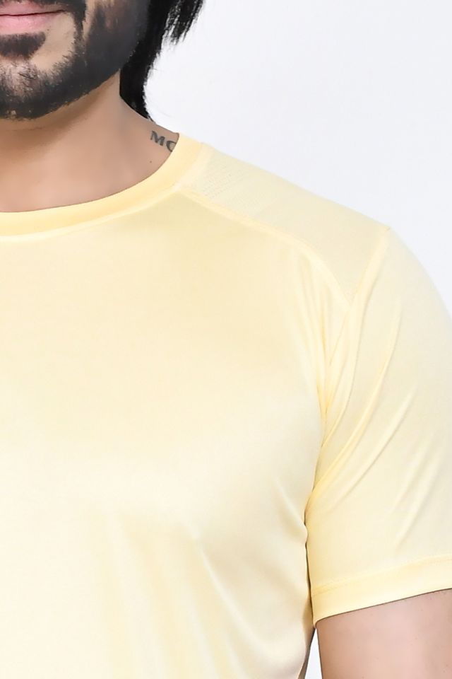 Men's Casual Regular Fit Kulty Fabric Solid Round Neck T-shirt with Half Sleeve I Comfortable and Breathable Western Outfit