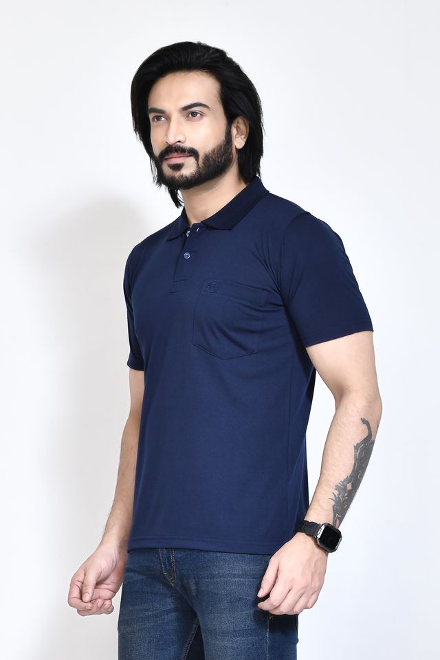 Men's Casual Regular Fit Kulty Fabric Solid Polo Neck T-shirt with Half Sleeve I Comfortable and Breathable Western Outfit