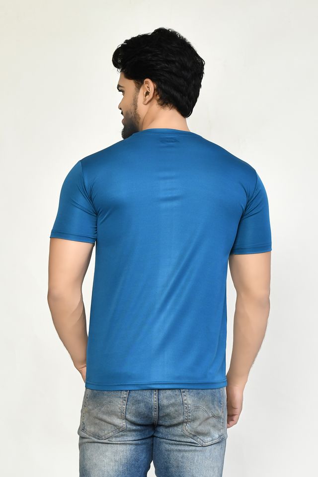 Men's Casual Regular Fit Solid Round Neck Cotton T-shirt with Half Sleeve