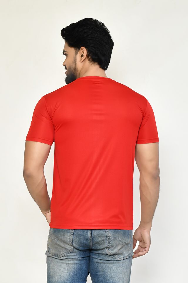 Men's Casual Regular Fit Solid Round Neck Cotton T-shirt with Half Sleeve