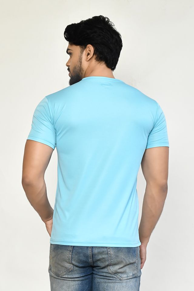 Men's Casual Regular Fit Solid Round Neck Cotton T-shirt with Half Sleeve