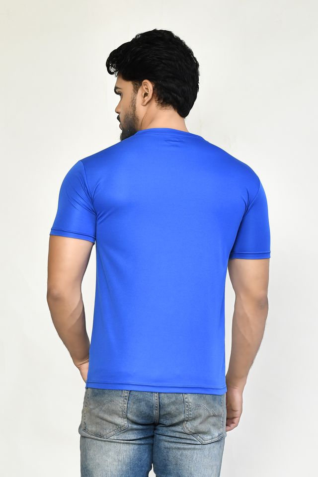 Men's Casual Regular Fit Solid Round Neck Cotton T-shirt with Half Sleeve