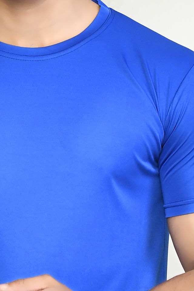 Men's Casual Regular Fit Solid Round Neck Cotton T-shirt with Half Sleeve