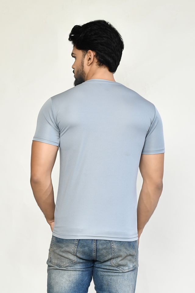 Men's Casual Regular Fit Solid Round Neck Cotton T-shirt with Half Sleeve