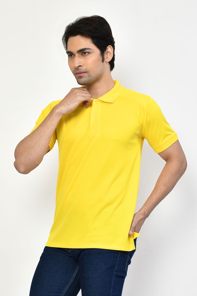 Men's Casual Regular Fit Collared Neck Polo T-shirt