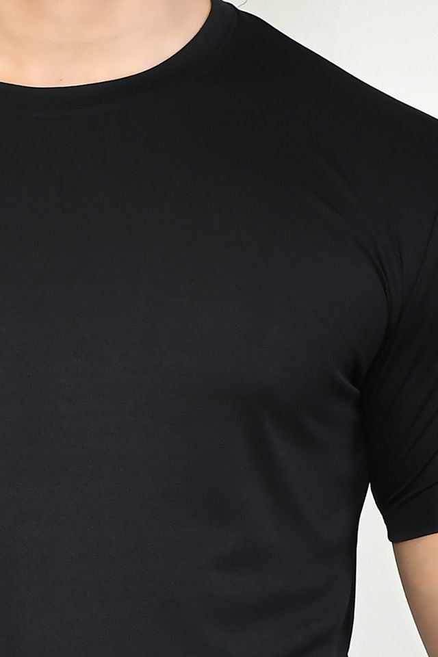 Men's Casual Regular Fit Solid Round Neck Cotton T-shirt with Half Sleeve