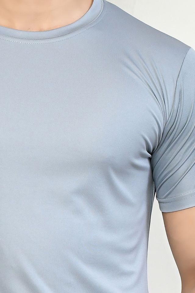 Men's Casual Regular Fit Solid Round Neck Cotton T-shirt with Half Sleeve