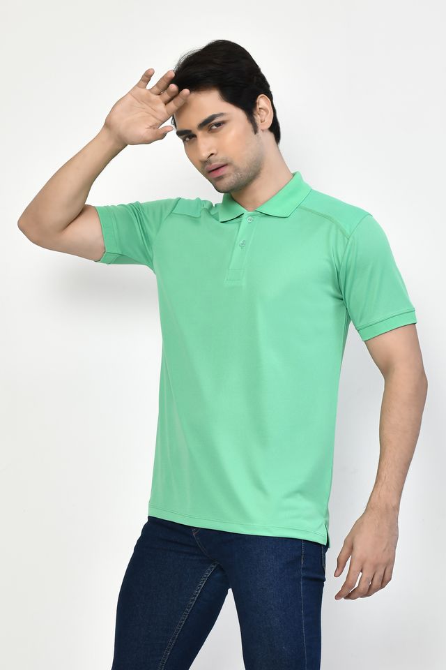 Men's Casual Regular Fit Collared Neck Polo T-shirt