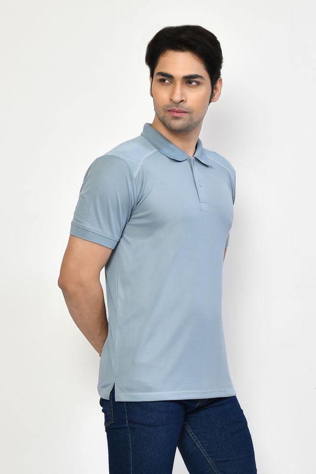 Men's Casual Regular Fit Collared Neck Polo T-shirt