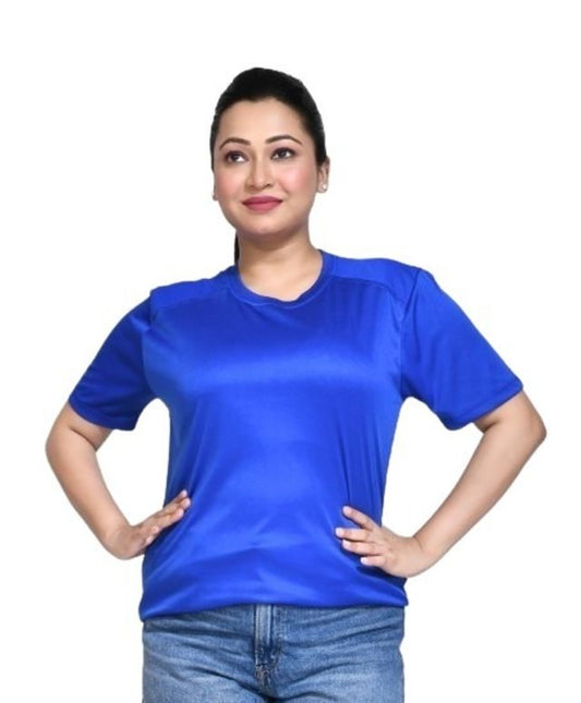 Women's Casual Regular Fit Kulty Fabric Solid Round Neck T-shirt with Half Sleeve I Comfortable and Breathable Western Outfit