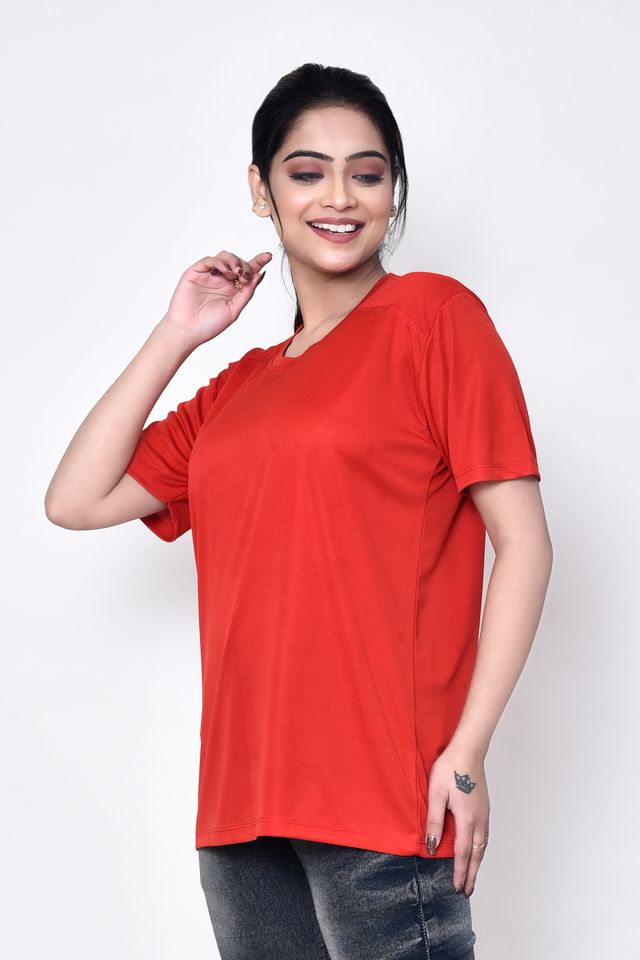 Casual Regular Fit Cotton Round Neck Half Sleeve T-shirt for Women