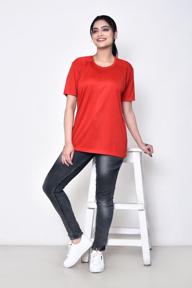 Casual Regular Fit Cotton Round Neck Half Sleeve T-shirt for Women