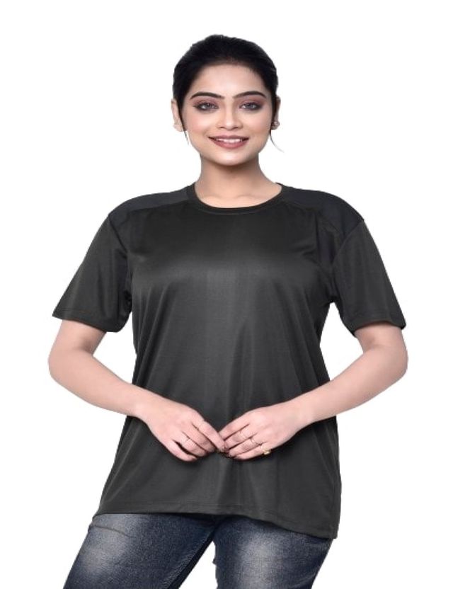 Casual Regular Fit Cotton Round Neck Half Sleeve T-shirt for Women