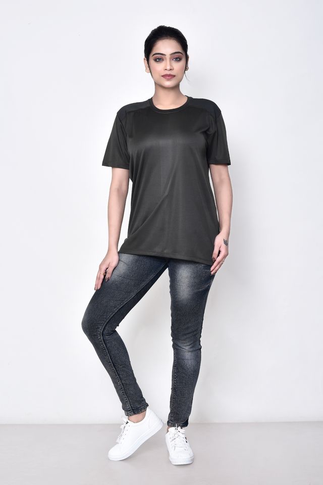 Casual Regular Fit Cotton Round Neck Half Sleeve T-shirt for Women