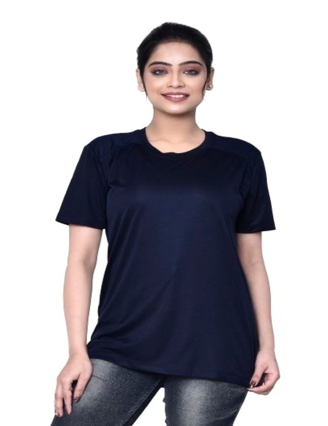 Casual Regular Fit Cotton Round Neck Half Sleeve T-shirt for Women