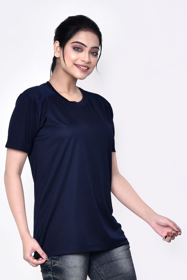 Casual Regular Fit Cotton Round Neck Half Sleeve T-shirt for Women