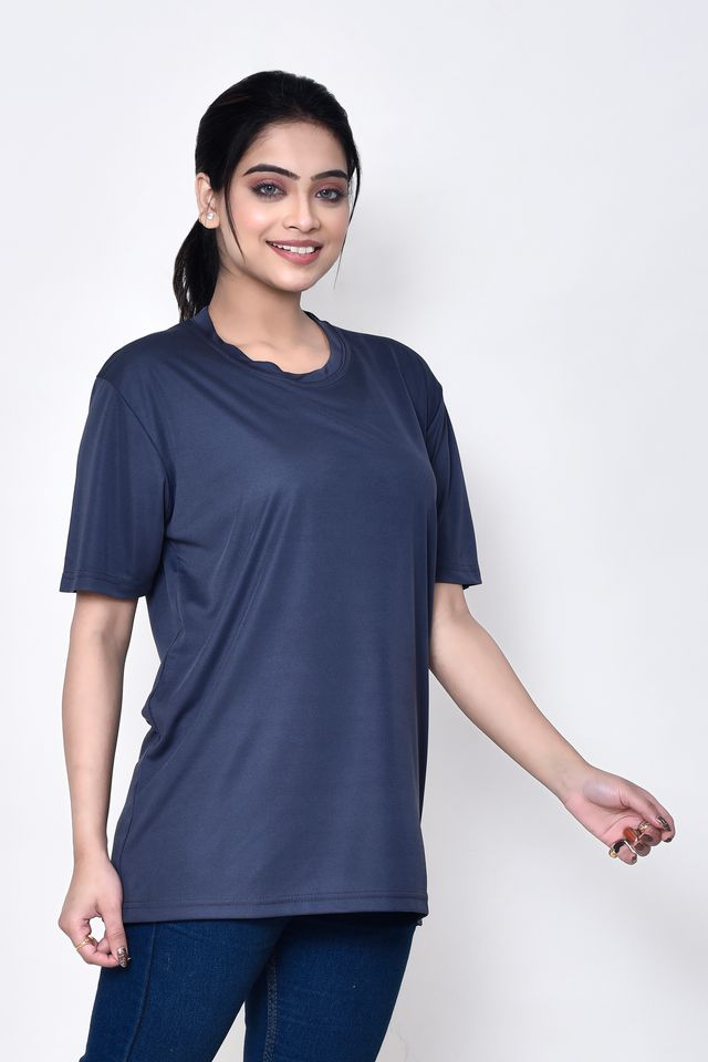 Casual Regular Fit Cotton Round Neck Half Sleeve T-shirt for Women